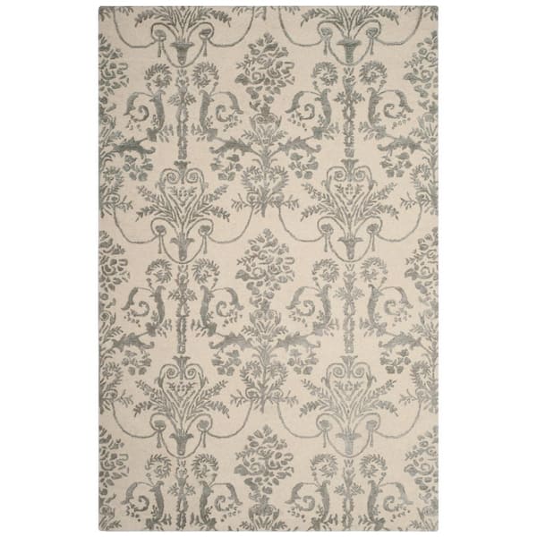 Bella Ivory/Gray 4 ft. x 6 ft. Area Rug