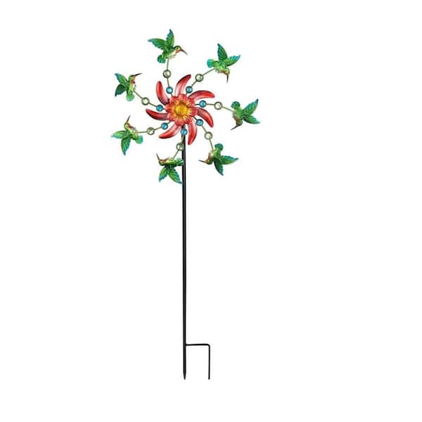 39 in. Hummingbird Metal Wind Spinners L0B52ZH5BB - The Home Depot