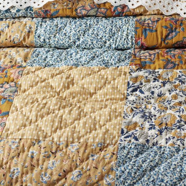 The Company Store Winter Floral Patchwork Multi King Cotton Quilt  51129Q-K-MULTI - The Home Depot