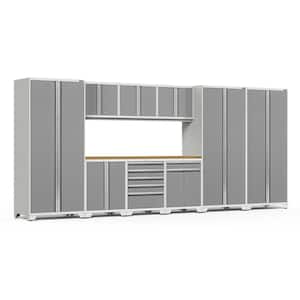 Pro Series 10-Piece 18-Gauge Steel Garage Storage System in Platinum Silver (192 in. W x 85 in. H x 24 in. D)