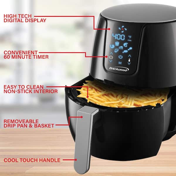 Culinary Magic: 1400W Emerald Air Fryer with 4.2QT Capacity & Removable  Basket