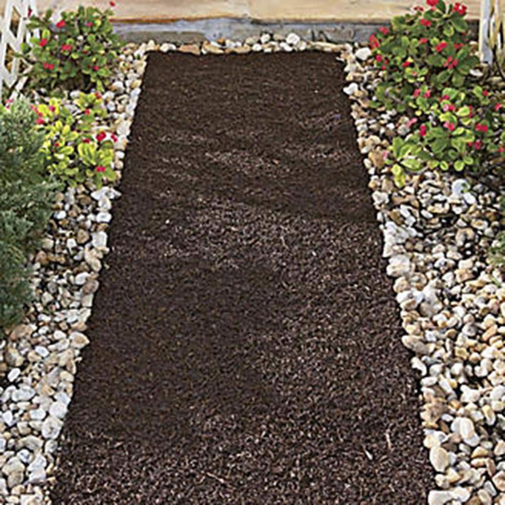 Reversible Red and Brown Recycled Rubber Mulch Pathway, 6 ft x 2 ft