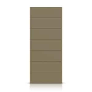 36 in. x 96 in. Hollow Core Olive Green Stained Composite MDF Interior Door Slab