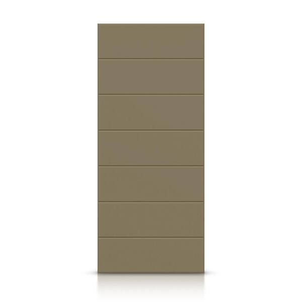 CALHOME 36 in. x 96 in. Hollow Core Olive Green Stained Composite MDF Interior Door Slab