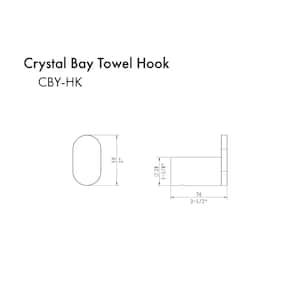 ZLINE Crystal Bay Towel Hook in Brushed Nickel
