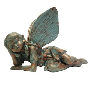 13 in. Fairy Olivia Bronze Patina Collectible Garden Statue