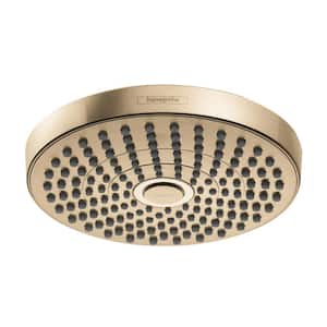 Croma Select S 2-Spray Patterns 2.5 GPM 7 in. Fixed Shower Head in Brushed Bronze