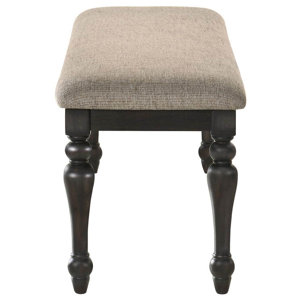 Bridget Beige and Brown Upholstered Dining Bench