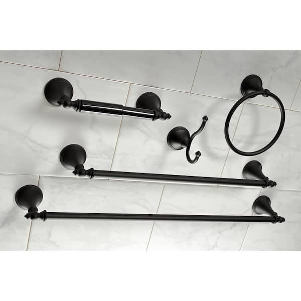 Naples 5-Piece Bathroom Accessory Set in Black