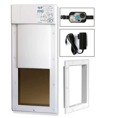 12 in. x 16 in. Power Pet Large Electronic Fully Automatic Dog and Cat Electric Pet Door for Pets Up to 100 lb.