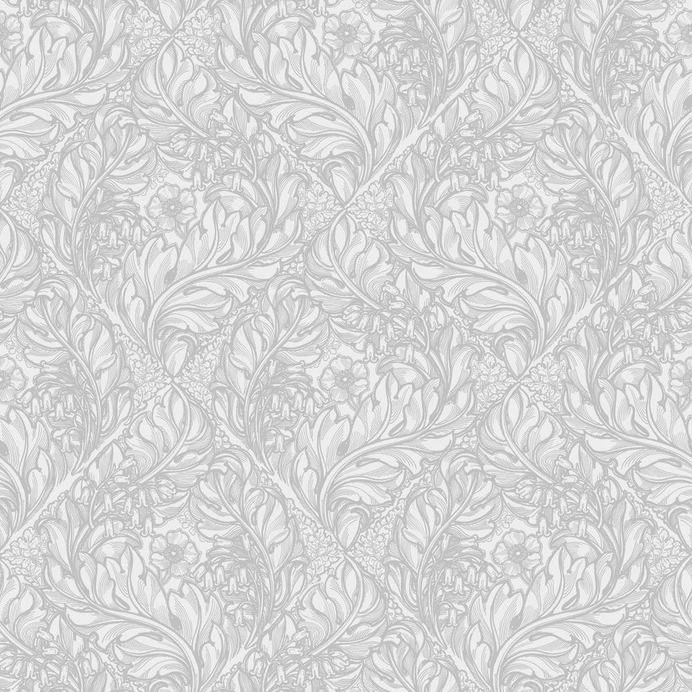 Llewelyn-Bowen Off The Wall Grey Floral Rambleicious Matte Finish Non-Paste