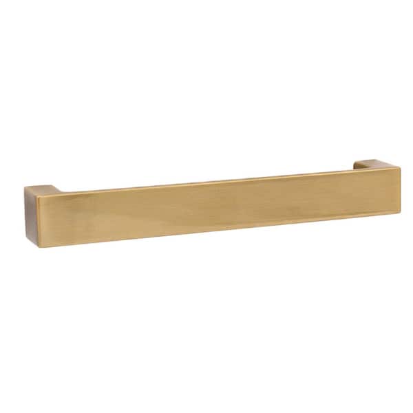 Redmond 5-1/4 in. (133 mm) Center-to-Center Modern Satin Brass Bar Drawer Pull