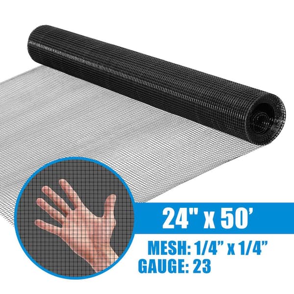 Fencer Wire 1/4 in. x 2 ft. x 50 ft. 23-Gauge Black Vinyl