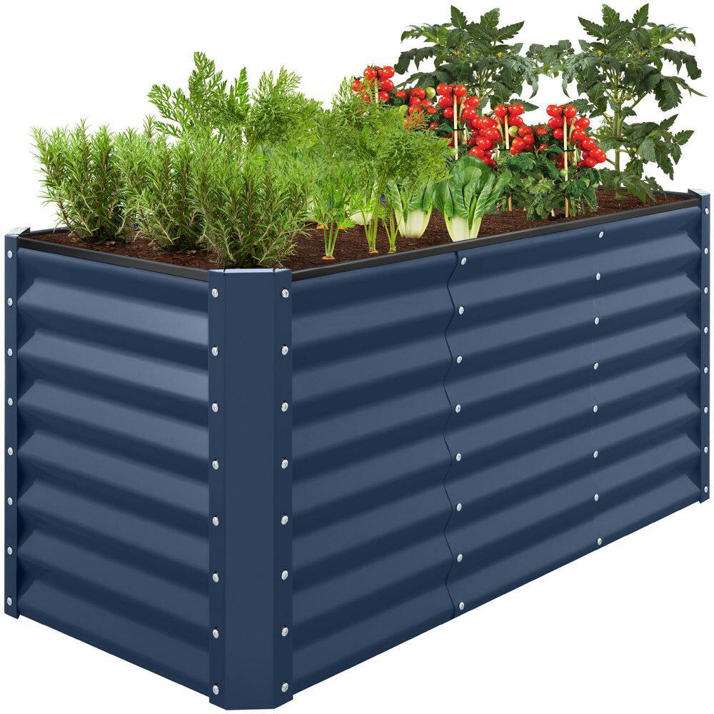 4 ft. x 2 ft. x 2 ft. Navy Rectangular Steel Raised Garden Bed Planter Box for Vegetables, Flowers, Herbs price history on PriceWatchPro