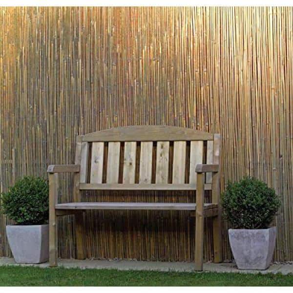 Natural Bamboo Slat Rolled Garden Fence, 4ft x 14ft
