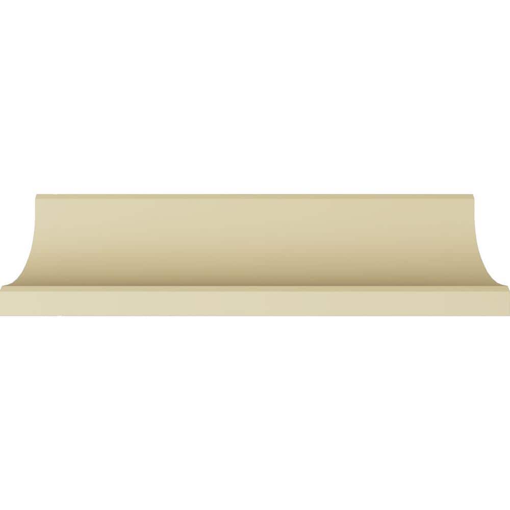 Primed White Polyurethane Geometric Crown Moulding Sample