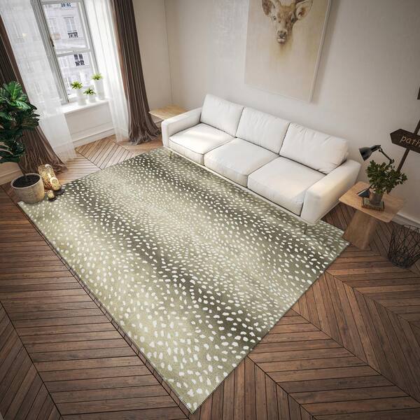 Addison Rugs - Safari Beige 9 ft. x 12 ft. Indoor/Outdoor Washable Indoor/Outdoor Washable Rug