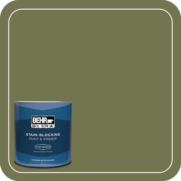 BEHR ULTRA 1 qt. #S360-6 Secret Meadow Extra Durable Satin Enamel Interior Paint & Primer