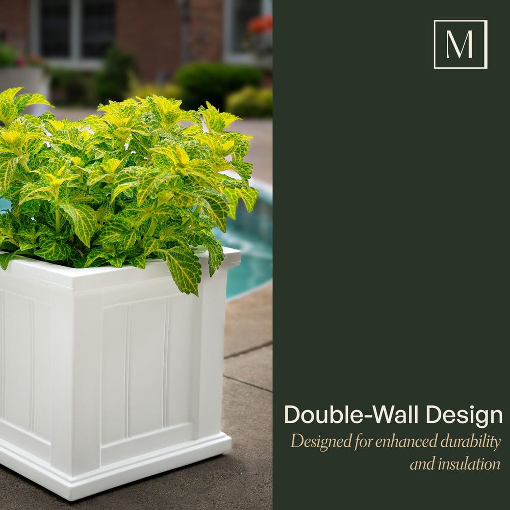 Cape Cod Black Polyethylene Self-Watering Outdoor Planter
