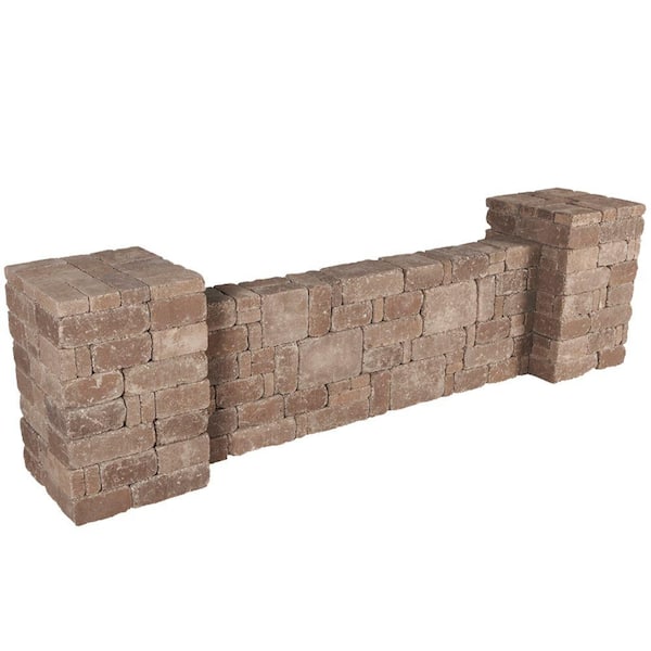 Pavestone Rumblestone RumbleStone 94.5 in. x 26 in. x 26 in. Column/Wall Kit in Cafe