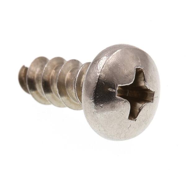 #10 X 1" Sheet Metal Screws – Pan Head Phillips – Stainless Steel 18-8 – Grip-Rite (50 Pack)