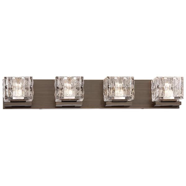 Good Lumens by Madison Avenue 150-Watt Equivalent Metallic Bronze Integrated LED Bath Light