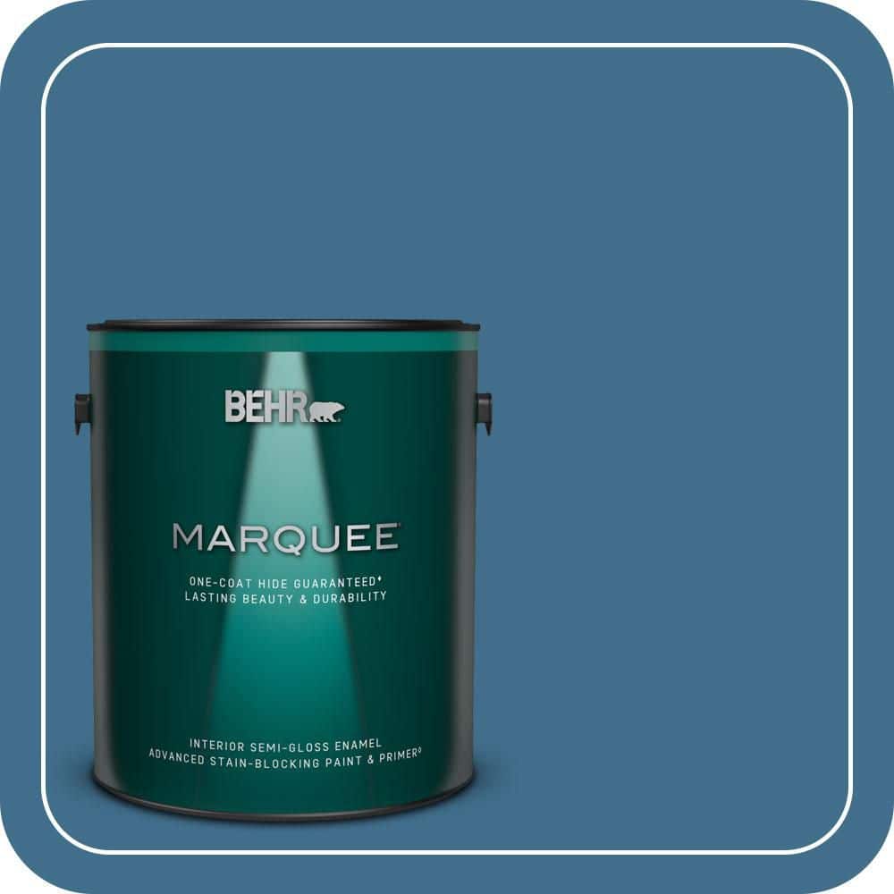 1 gal. #M500-5 Sojourn Blue One-Coat Hide Semi-Gloss Enamel Interior Paint & Primer price history on PriceWatchPro