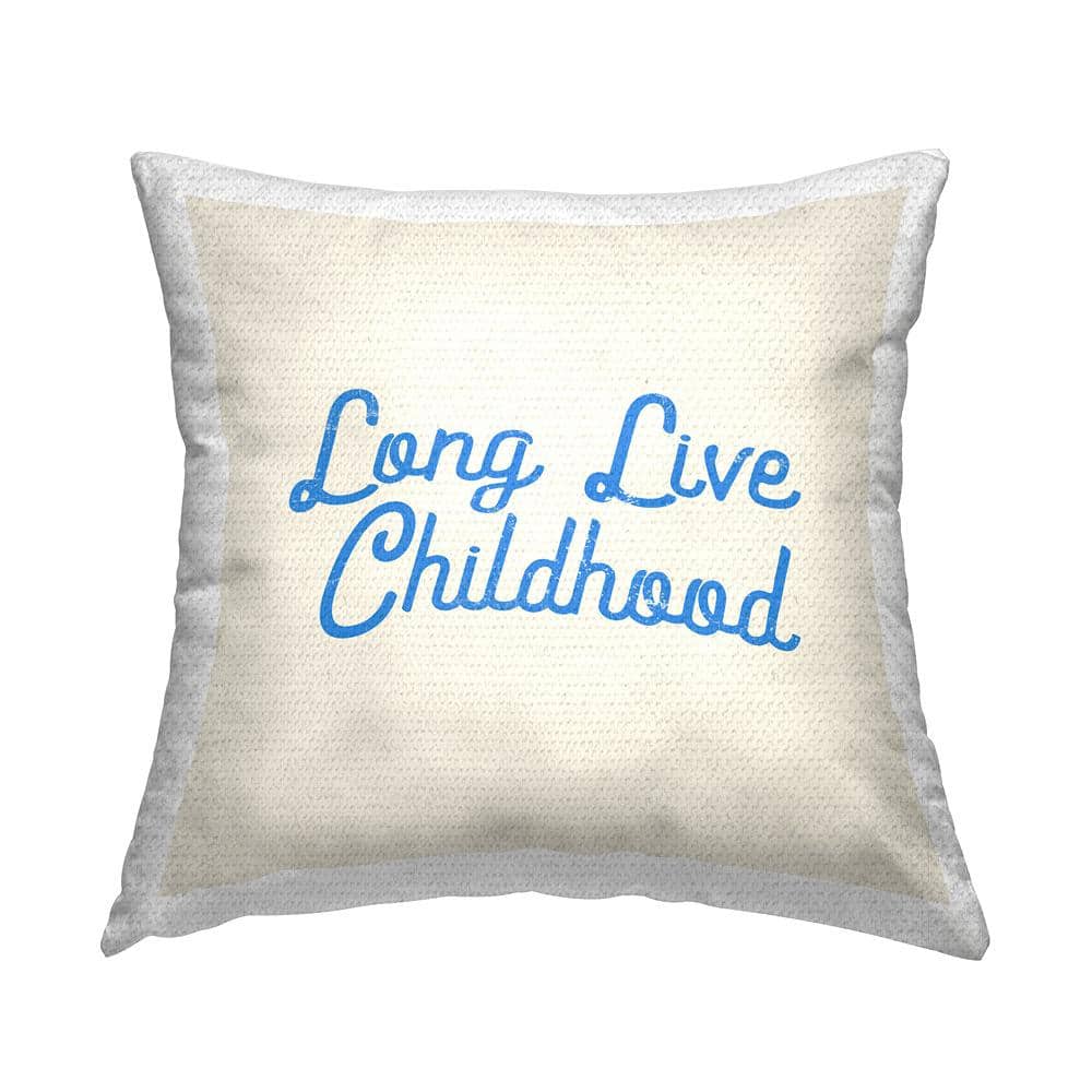 Long Live Childhood Phrase Beige Square Outdoor Throw Pillow price history on PriceWatchPro