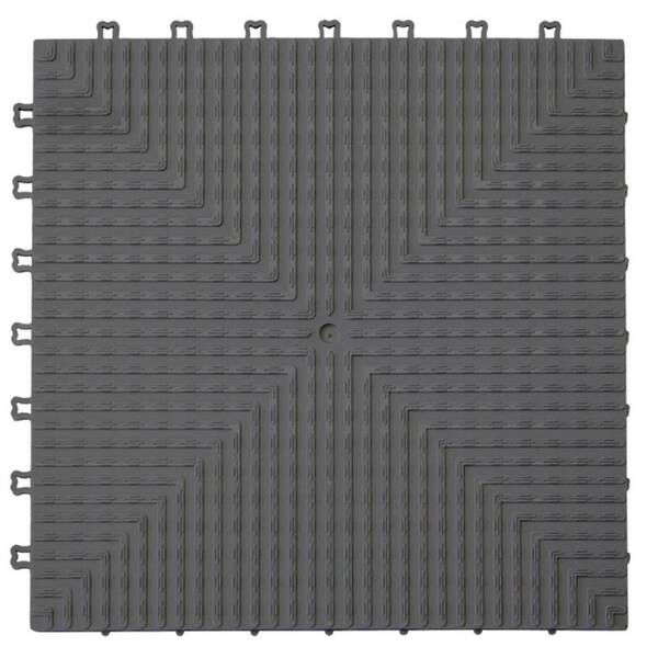 Proslat ProTile 12 in. x 12 in. Charcoal PE Garage and Utility Floor Tile (60 sq. ft. / case)