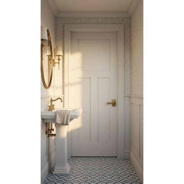 Krosswood Doors 30 in. x 80 in. Left-Hand Craftsman Shaker 3-Panel