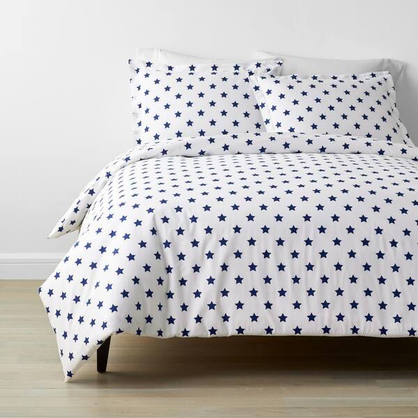 The Company Store Company Kids Stars Blue Twin/Twin XL Organic Cotton Percale Duvet Cover