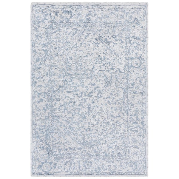 Centennial 6 ft. x 9 ft. Navy/Gray Arabesque Florals Area Rug