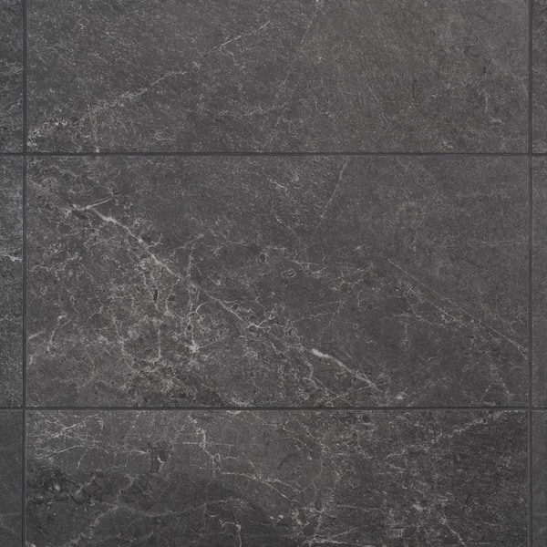 Ivy Hill Tile LithoTech Graphite Gray 11.81 in. x 23.61 in. Matte Porcelain Floor and Wall Tile (17.43 sq. ft./Case)