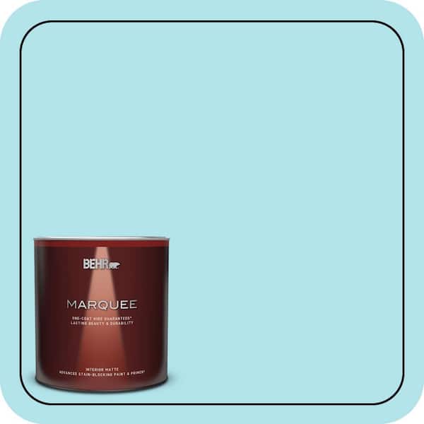 BEHR MARQUEE 1 qt. #P480-2 Crystal Falls Matte Interior Paint & Primer