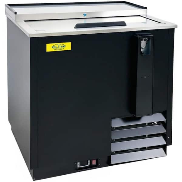 Elite Kitchen Supply 36 in. 8.5 cu. ft. Commercial Back Bar Refrigerator Beer Bottle Cooler EBC36 Black