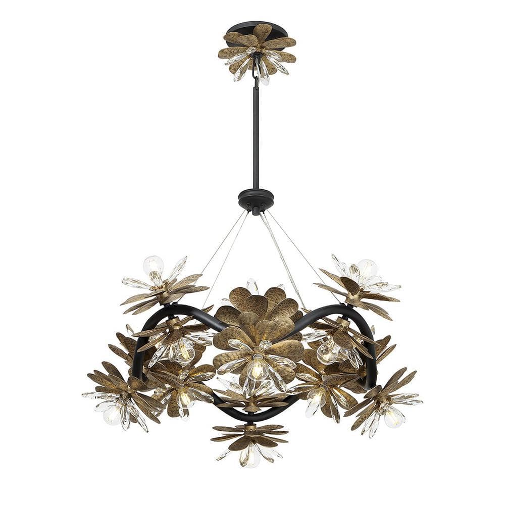 Giselle 16-Light Delphine Crystal and Metal Chandelier
