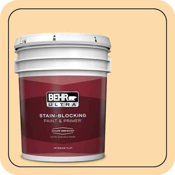 BEHR ULTRA 5 gal. #M290-3 Corn Stalk Extra-Durable Flat Interior Paint & Primer