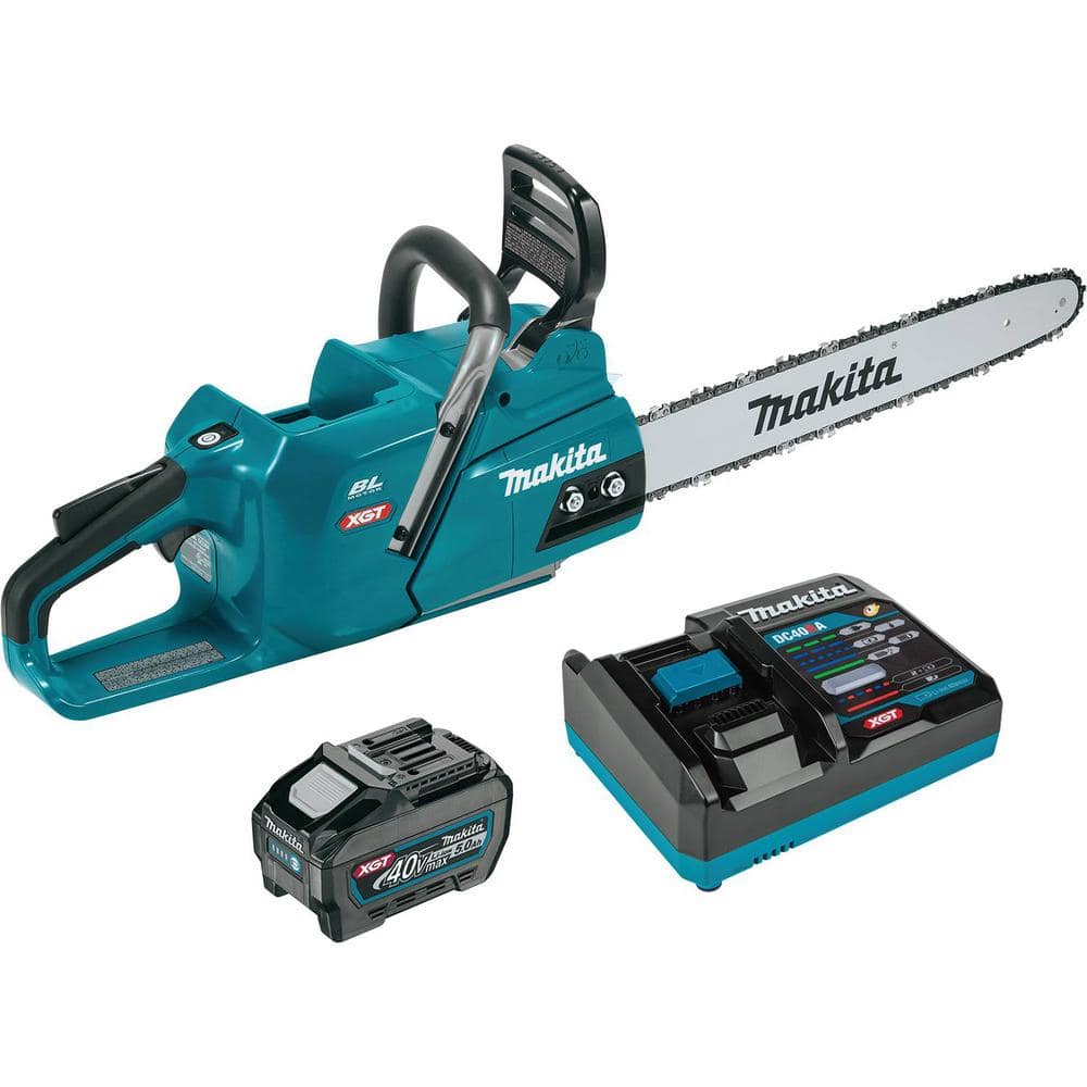 Bliv forvirret Arrowhead Compose Makita XGT 18 in. 40V max Brushless Electric Battery Chainsaw Kit (5.0Ah)  GCU04T1 - The Home Depot