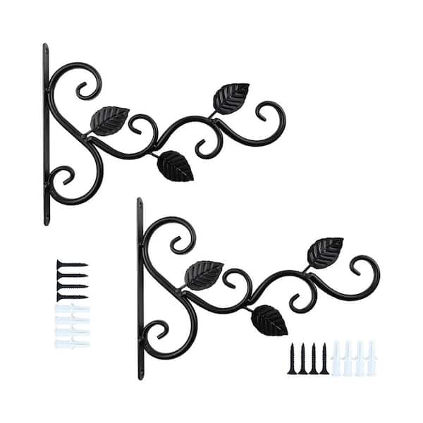 Outdoor Indoor Plants Hangers Wall Mount for Hanging Plant Bracket, Hooks for Bird Feeder, Wind Chime, Lights 2-Pack