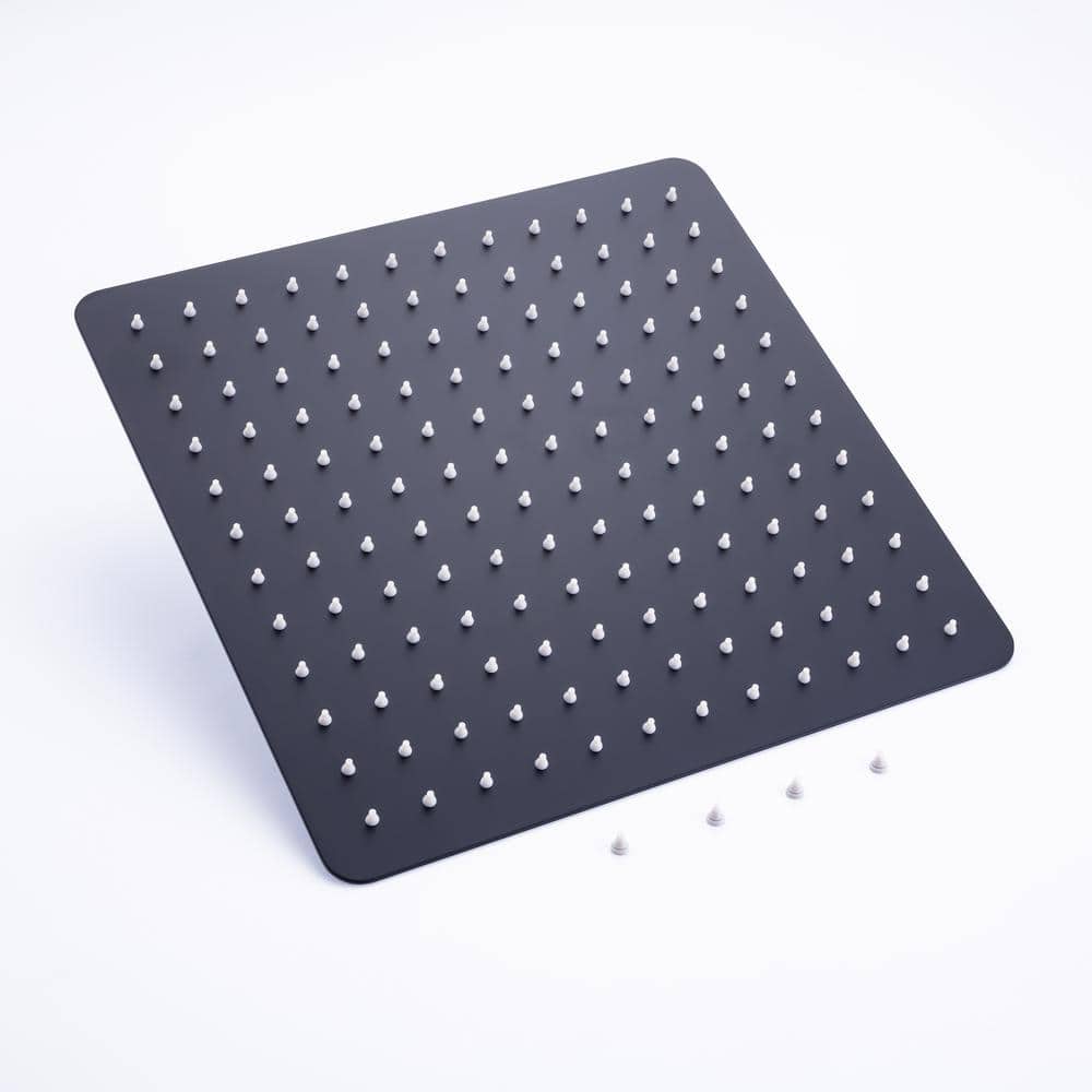 Matte Black Dual Function Square Rain Shower System