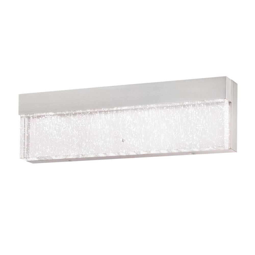 Brushed Nickel 18" LED Wall Sconce with Bubble Glass