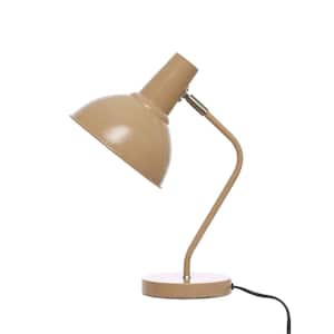 15.75 in. Nude Color Articulating Table Lamp with Metal Shade
