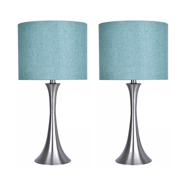 Brushed Nickel Table Lamp Set, Home Depot Table Lamps Sets