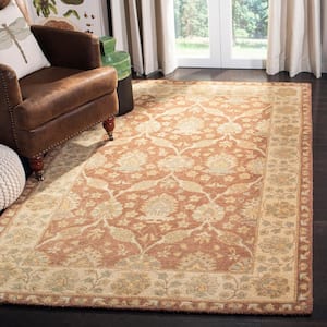 Antiquity Brown/Taupe 10 ft. x 14 ft. Border Area Rug