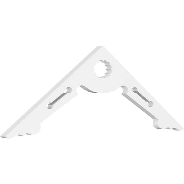 Ekena Millwork 1 in. x 36 in. x 12 in. (8/12) Pitch Cena Gable Pediment Architectural Grade PVC Moulding