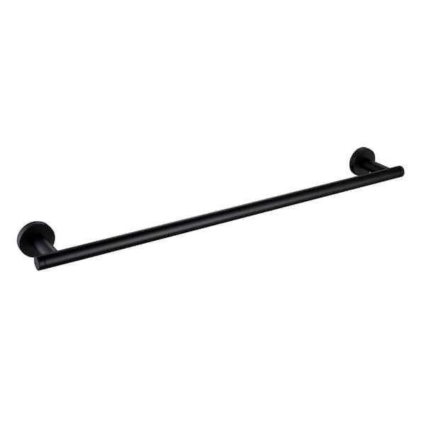 Martella 24-in Wall Mounted Towel Bar in Matte Black