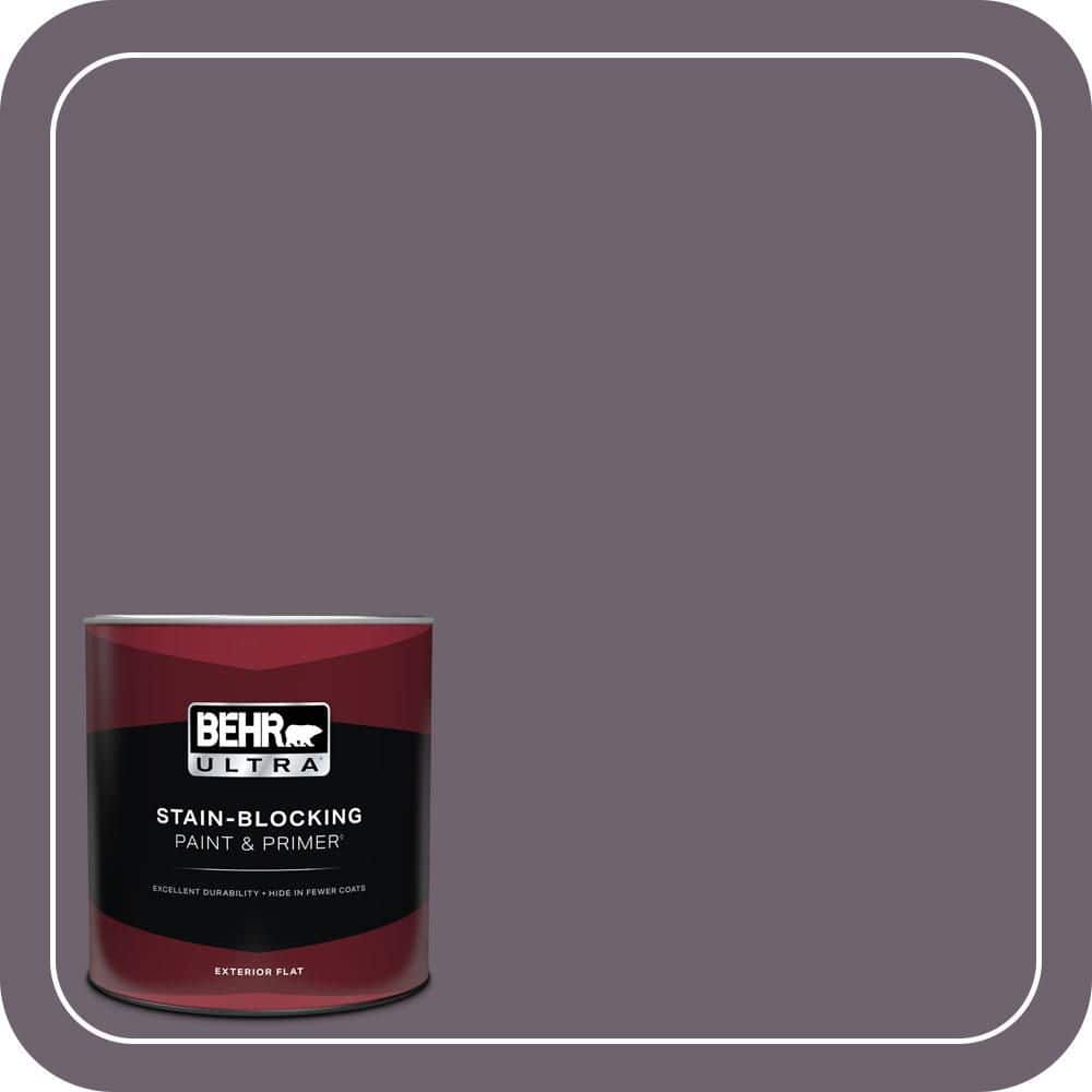 1 qt. #670F-6 Vintage Grape Flat Exterior Paint & Primer product image for price tracking