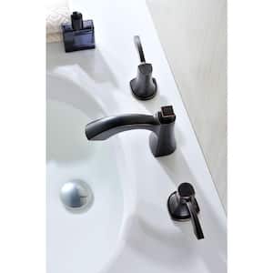 Sonata Series 8 in. Widespread 2-Handle Mid-Arc Bathroom Faucet in Oil Rubbed Bronze