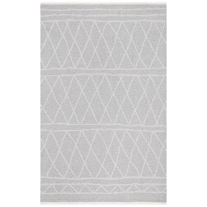 Augustine Gray/Ivory 9 ft. x 12 ft. Striped Tribal Area Rug