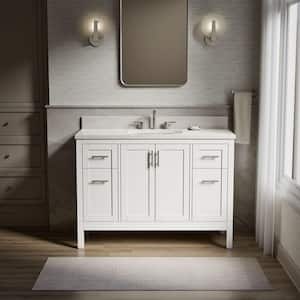 KOHLER Hadron 49 in. Single Sink Freestanding Atmos Grey Bath